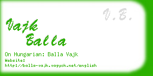 vajk balla business card